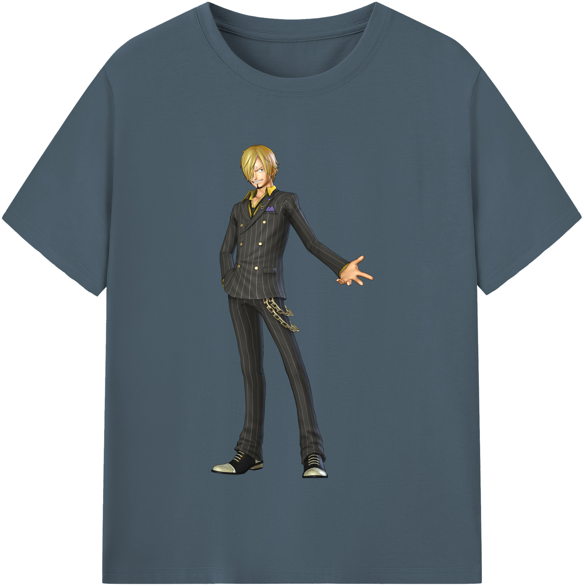 ワンピース サンジ ONE PIECE Sanji 綿100％半袖Tシャツ（フロントプリント）